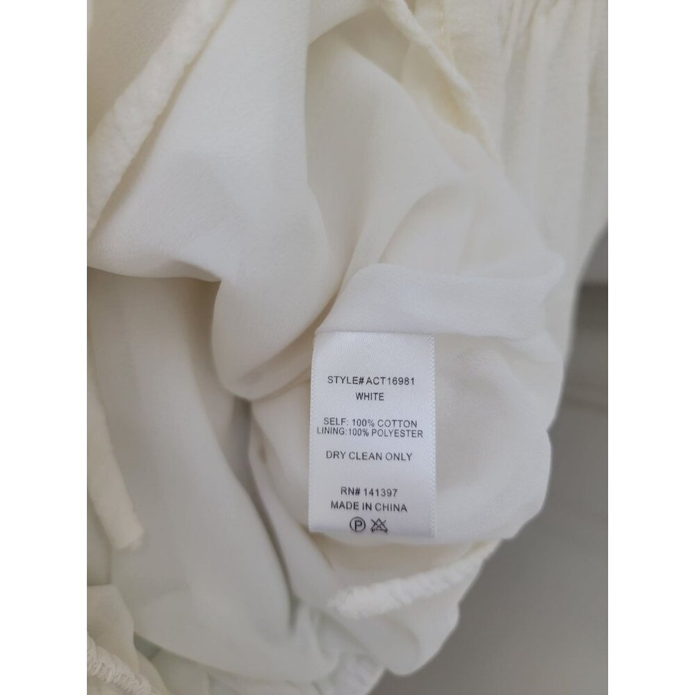 ASTR The Label Balboa Off-Shoulder White Peasant Top Blouse Women's Small - Picture 5 of 5